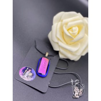 Üveg nyaklánc 013 (KÉK)