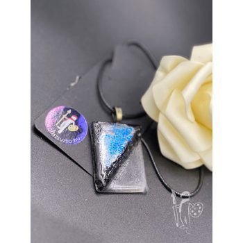 Üveg nyaklánc 015 (OPÁL-KÉK)