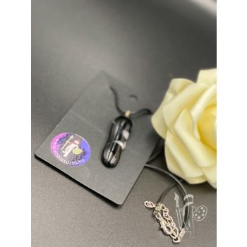 Üveg nyaklánc 017 (FEKETE)