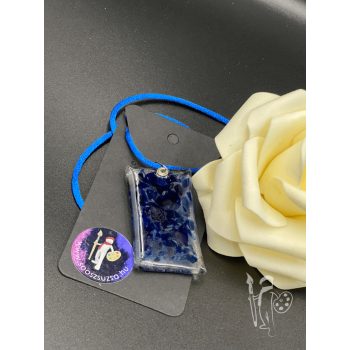 Üveg nyaklánc 018 (OPÁL-KÉK)