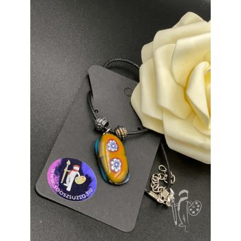 Üveg nyaklánc 021 (SÁRGA)