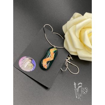 Üveg nyaklánc 023 (SÖTÉTZÖLD)