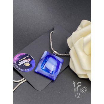 Üveg nyaklánc 024 (KÉK)