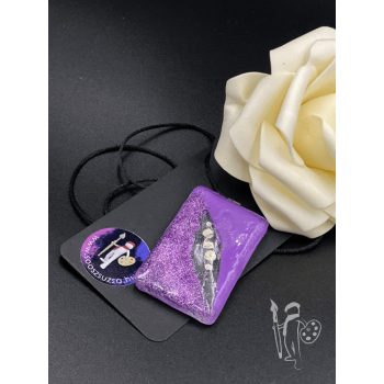 Üveg nyaklánc 027 (LILA)