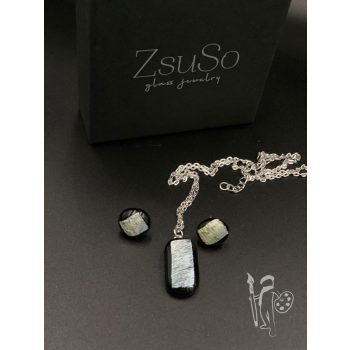  Üvegékszer készlet 026 nyaklánc + füllbevaló